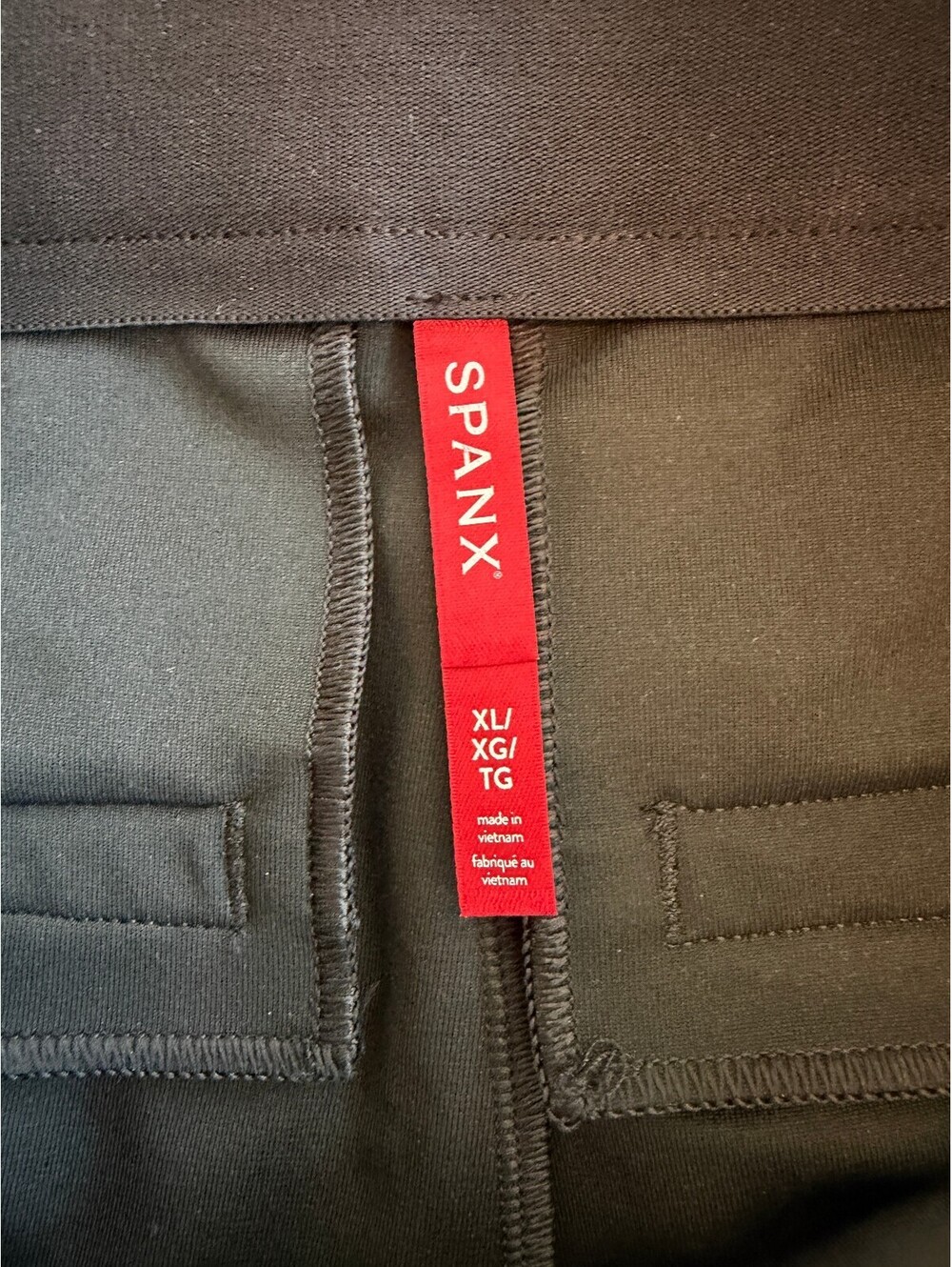 NWT Spanx Faux Leather-Like Flare Pants Black Women's Size XL - Picture 6 of 6